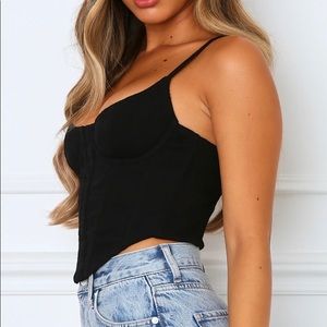 Whitefox Stay Young Bustier - Black - Small - NWT